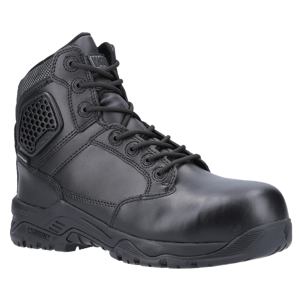 Unisex Magnum Black Strike Force 6.0 Side Zip CT CP WP Uniform Safety Boots Magnum footsure